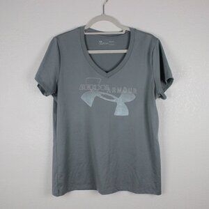 BUNDLE, 2 Tops, Tees, Women's L, Gray, (1 Under Armour and 1 Adidas)